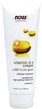 NOW Foods Vitamin D-3 Cream - 118 ml. | High-Quality Vitamins & Minerals | MySupplementShop.co.uk