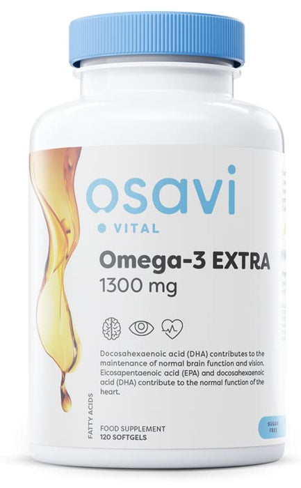 Osavi Omega-3 Extra, 1300mg (Lemon) - 120 softgels (EAN 5904139922767) | High-Quality Omega-3 | MySupplementShop.co.uk