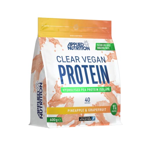 Applied Nutrition Clear Vegan Protein - Hydrolysed Pea Protein Isolate Vegan Protein Powder (Pineapple & Grapefruit) (600g - 40 Servings) | High-Quality Vegan Proteins | MySupplementShop.co.uk