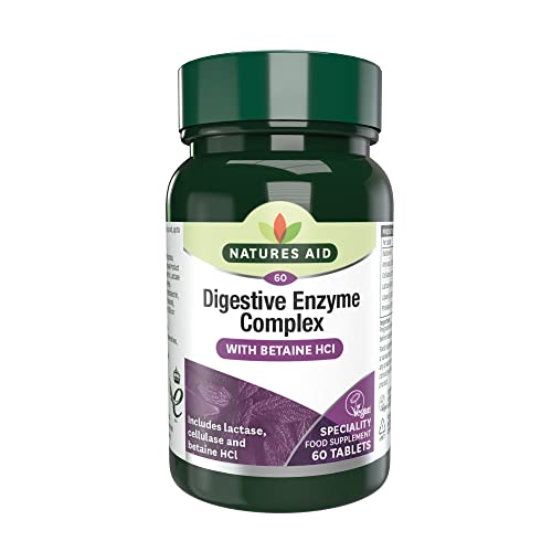 Natures Aid Digestive Enzyme Complex with Betaine Hydrochloride Vegan 60 Tablets - Sports Nutrition at MySupplementShop by Natures Aid