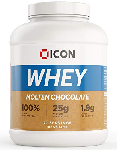 ICON Nutrition Whey Protein Powder 2.27kg 71 Servings - Molten Chocolate - Sports Nutrition at MySupplementShop by ICON Nutrition