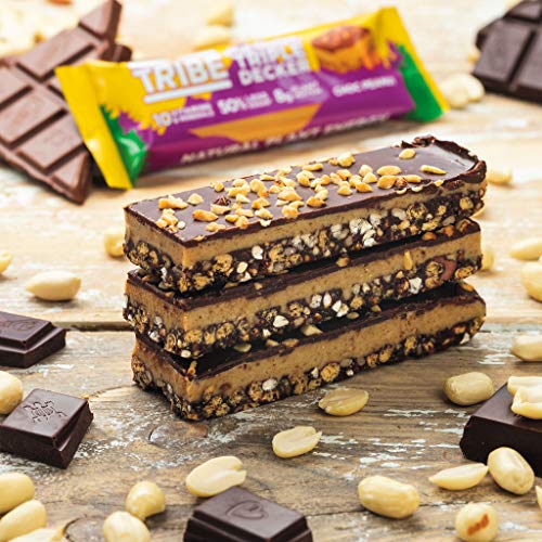 Tribe Nut Butter Triple Decker Plant Protein Bar  12x40g Choc Peanut | High-Quality Sports Nutrition | MySupplementShop.co.uk