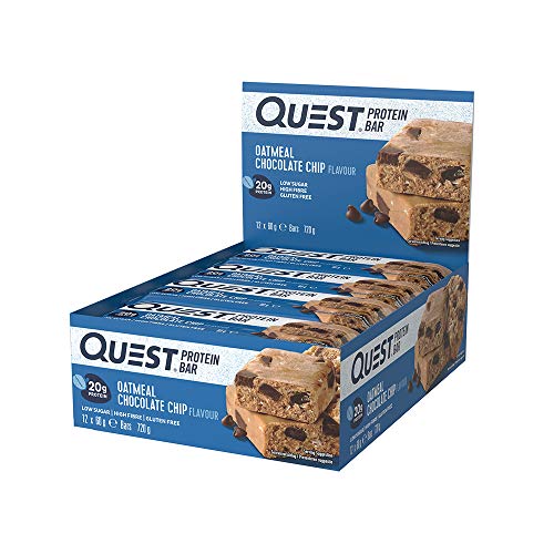 Quest Nutrition Quest Bar 12x60g Oatmeal Choc Chip | High-Quality Protein Bars | MySupplementShop.co.uk