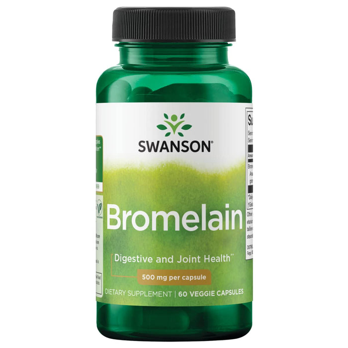 Swanson Bromelain, 500mg - 60 vcaps - Health and Wellbeing at MySupplementShop by Swanson