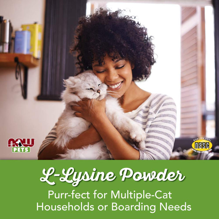 NOW Foods Pets, L-Lysine for Cats - 226g | High-Quality Pet supplements | MySupplementShop.co.uk