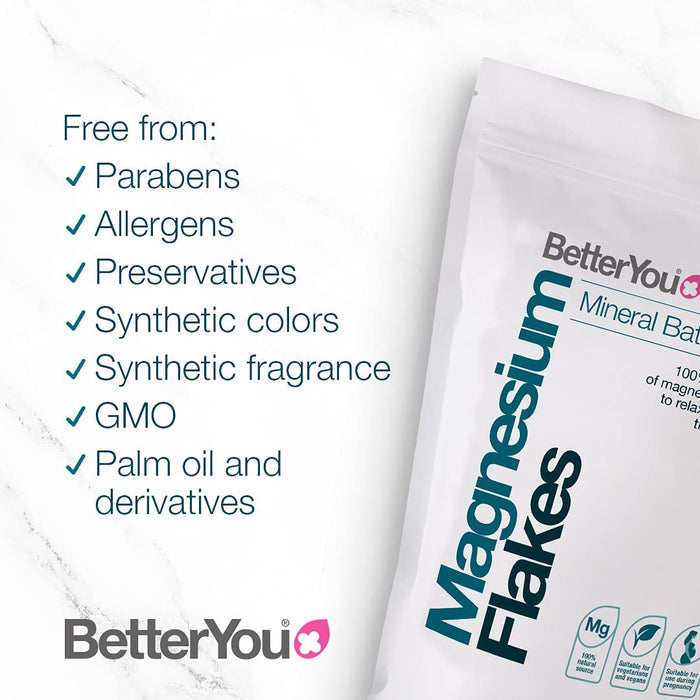 BetterYou Magnesium Flakes Bag 1kg | High-Quality Bath & Shower | MySupplementShop.co.uk