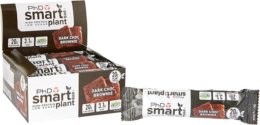 PhD Smart Bar Plant, Dark Choc Brownie - 12 bars | High-Quality Protein | MySupplementShop.co.uk