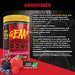 MUTANT GEAAR | 9.4g of EAA Powder + Arginine 7g BCAAs 4g Leucine Electrolytes Coconut Water No Artificial Colours or Flavours | 30 Servings | Tiger's Blood | 378g | High-Quality BCAAs | MySupplementShop.co.uk