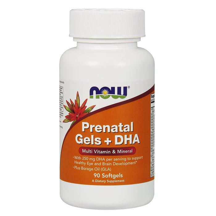 NOW Foods Prenatal Gels + DHA - 90 softgels | High-Quality Vitamins & Minerals | MySupplementShop.co.uk