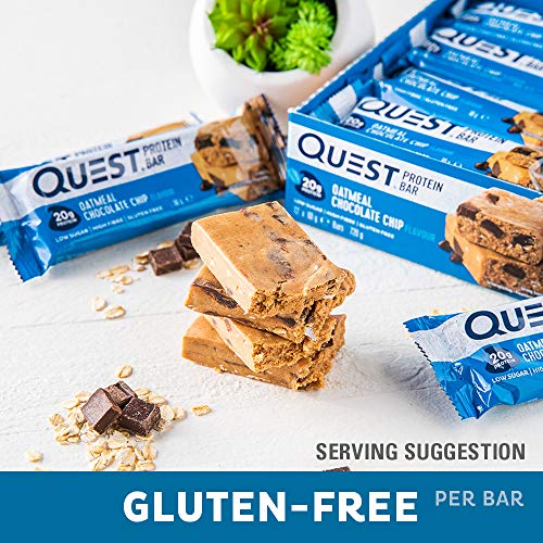 Quest Nutrition Quest Bar 12x60g Oatmeal Choc Chip | High-Quality Protein Bars | MySupplementShop.co.uk