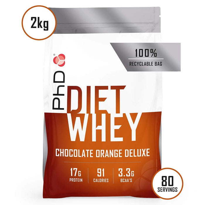 PhD Diet Whey, Chocolate Orange Deluxe - 2000 grams | High-Quality Protein | MySupplementShop.co.uk
