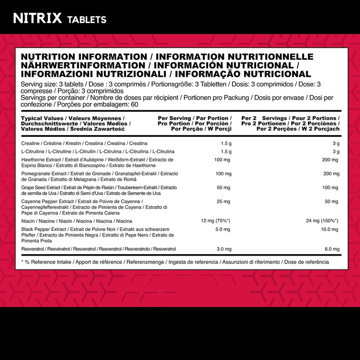 BSN Nitrix 2.0 180 Tablets 60 Servings - Nitric Oxide Boosters at MySupplementShop by BSN