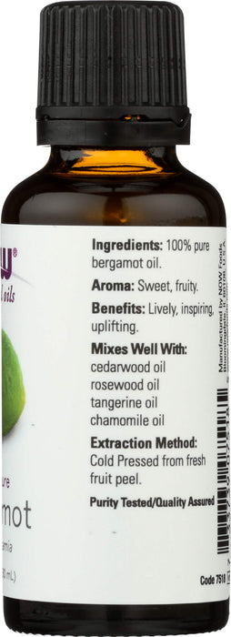 NOW Foods Essential Oil, Bergamot Oil - 30 ml. - Health and Wellbeing at MySupplementShop by NOW Foods