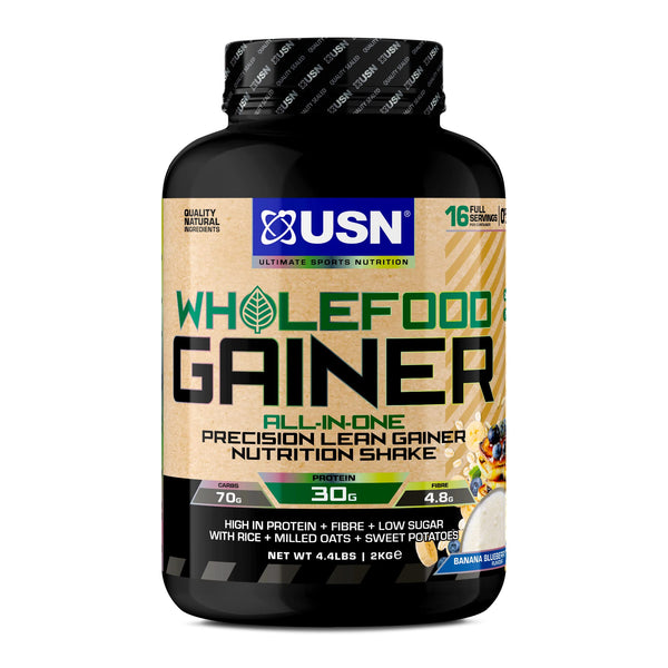 USN Wholefood Gainer 2kg Banana Blueberry Pancake | High-Quality Supplements | MySupplementShop.co.uk