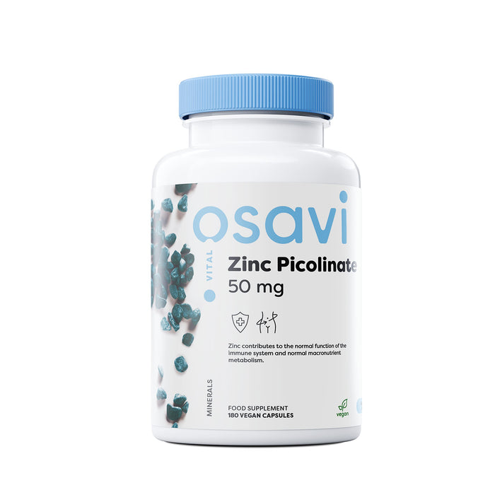 Osavi Zinc Picolinate, 50mg - 180 vegan caps | High-Quality Zinc | MySupplementShop.co.uk