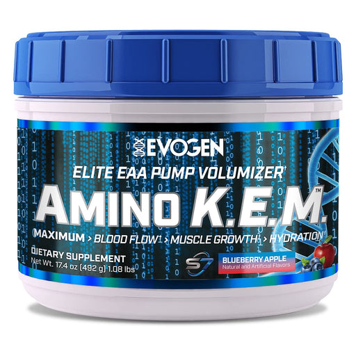 Evogen Amino K.E.M. EAA, Blueberry Apple - 492 grams | High-Quality Amino Acids and BCAAs | MySupplementShop.co.uk