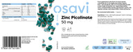 Osavi Zinc Picolinate, 50mg - 180 vegan caps - Vitamins &amp; Minerals at MySupplementShop by Osavi