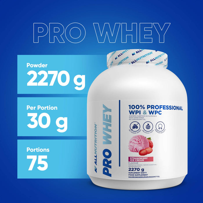 Allnutrition Pro Whey, Strawberry Ice Cream - 2270 grams | High-Quality Protein | MySupplementShop.co.uk