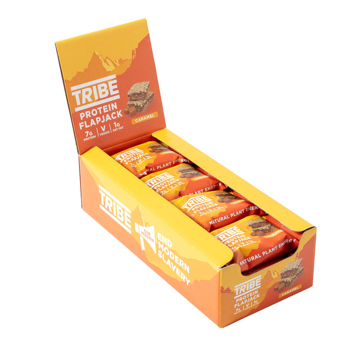 Tribe Protein Flapjack, Caramel - 12 x 50g - Protein Bars at MySupplementShop by Tribe