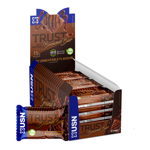 USN Trust Vegan Brownie 12x60g Dark Chocolate - Health Foods at MySupplementShop by USN