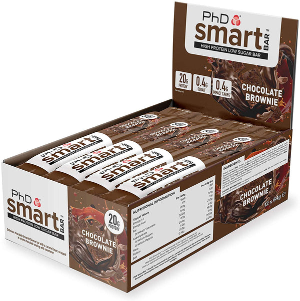 PhD Nutrition Smart Bar 12 x 64g | High-Quality Sports Nutrition | MySupplementShop.co.uk