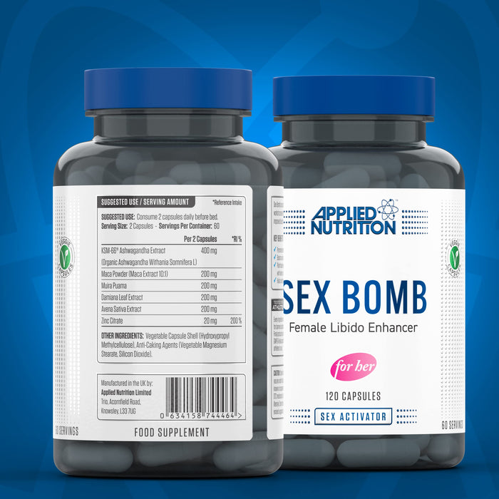 Applied Nutrition Sex Bomb Female Libido Enhancer 120 Veg Caps | High-Quality Supplements for Women | MySupplementShop.co.uk