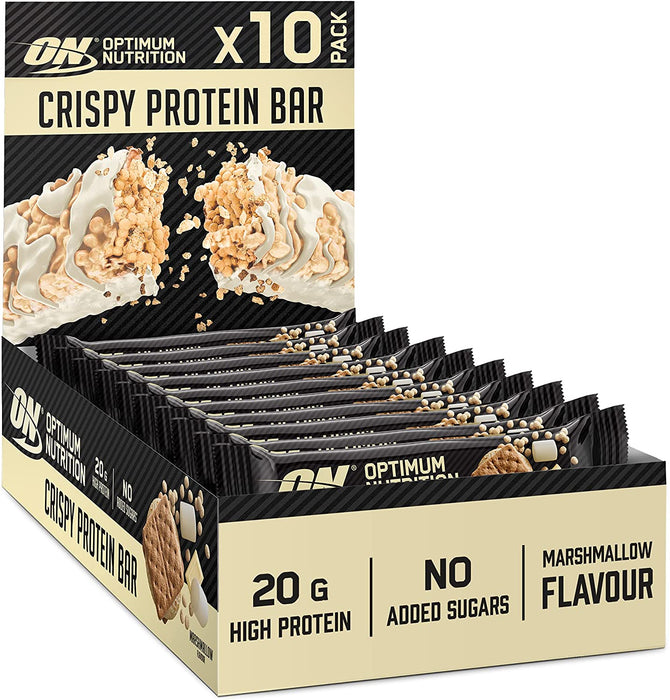 Optimum Nutrition Protein Crisp Bar 10 x 65g | High-Quality Sports Nutrition | MySupplementShop.co.uk