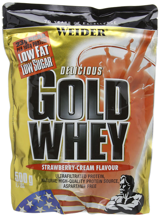 Weider Gold Whey, Strawberry Cream - 500 grams | High-Quality Protein | MySupplementShop.co.uk