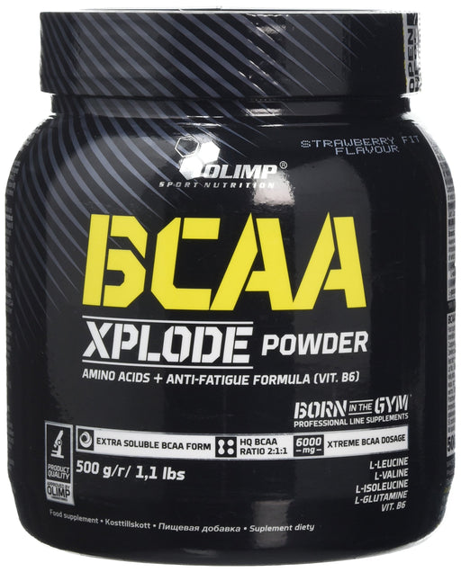 Olimp Nutrition BCAA Xplode, Strawberry Fit - 500 grams - Amino Acids and BCAAs at MySupplementShop by Olimp Nutrition