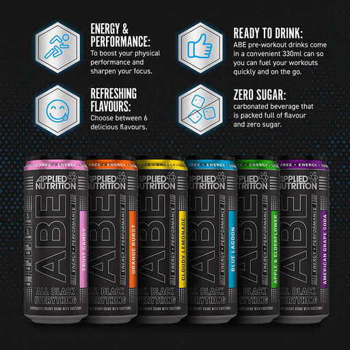 Applied Nutrition ABE Carbonated Cans 24 x 330ml | High-Quality Sports Nutrition | MySupplementShop.co.uk