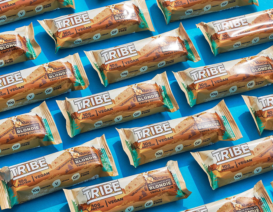 Triple Decker, White Chocolate Blondie - 12 x 45g | High-Quality Protein Bars | MySupplementShop.co.uk