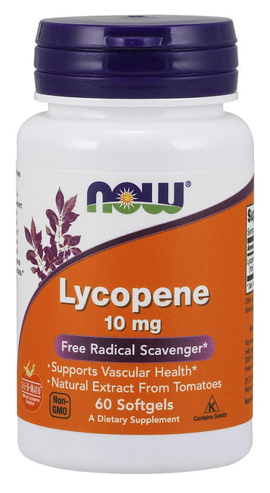 NOW Foods Lycopene, 10mg - 60 softgels - Health and Wellbeing at MySupplementShop by NOW Foods