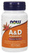 NOW Foods Vitamin A & D, 10000/400 IU - 100 softgels - Vitamins & Minerals at MySupplementShop by NOW Foods