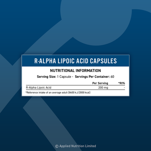 Applied Nutrition R-ALA R-ALPHA Lipoic Acid 60 Caps | High-Quality Sports & Nutrition | MySupplementShop.co.uk