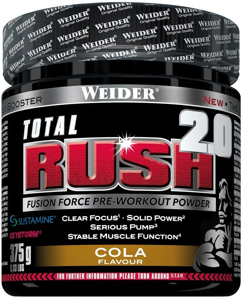 Weider Total Rush 2.0, Cola - 375 grams | High-Quality Pre & Post Workout | MySupplementShop.co.uk