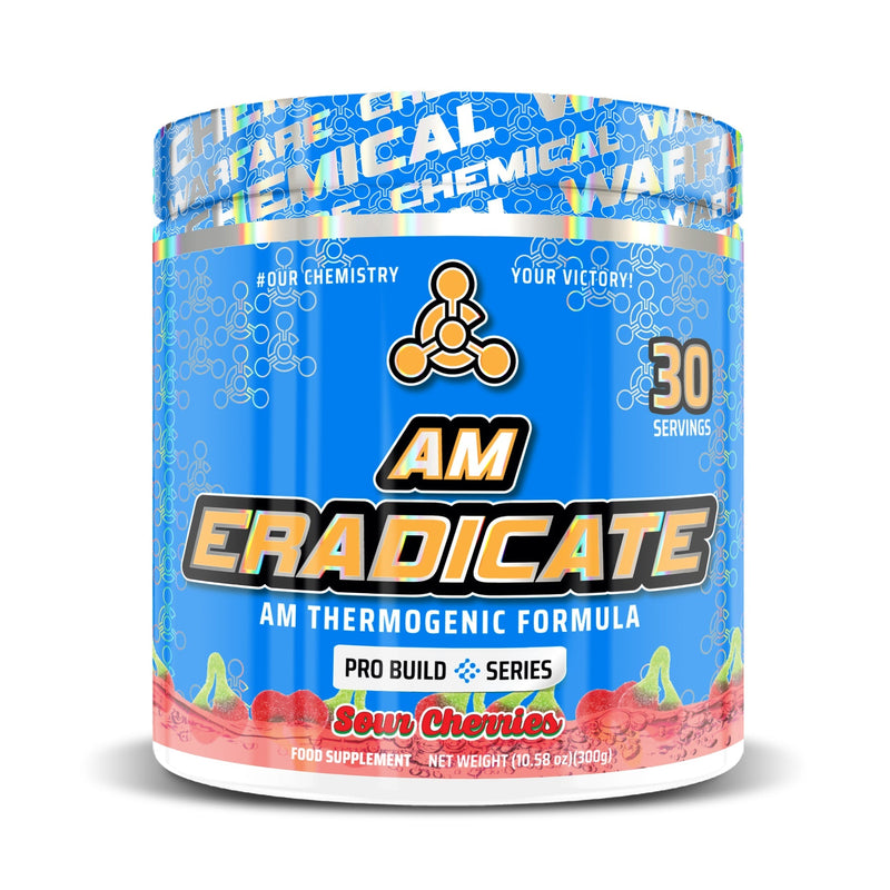 Chemical Warfare AM Eradicate 300g  Sour Cherries | High-Quality Pre-Workout | MySupplementShop.co.uk