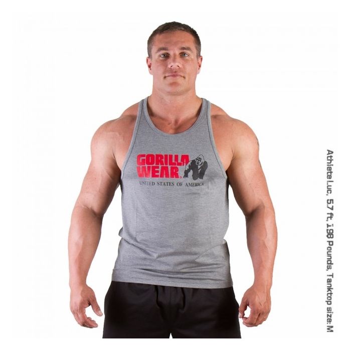 Gorilla Wear Classic Tank Top - Grey - Small - Tank Top at MySupplementShop by Gorilla Wear