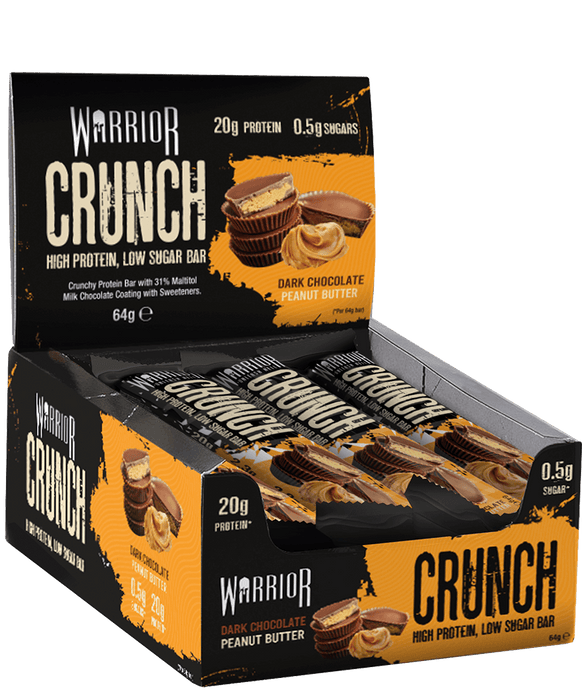 Warrior CRUNCH High Protein Bars 12 x 64g | High-Quality Nutrition Bars | MySupplementShop.co.uk