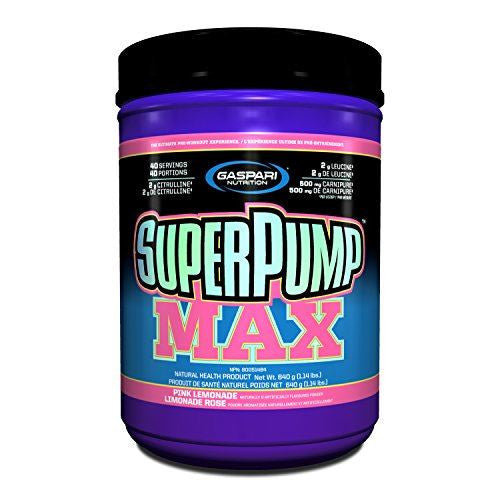 Gaspari Nutrition SuperPump Max 640g Pink Lemonade | High-Quality Nitric Oxide Boosters | MySupplementShop.co.uk