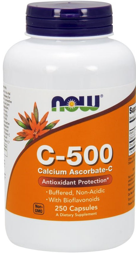 NOW Foods Vitamin C-500 Calcium Ascorbate-C - 250 caps - Vitamins & Minerals at MySupplementShop by NOW Foods