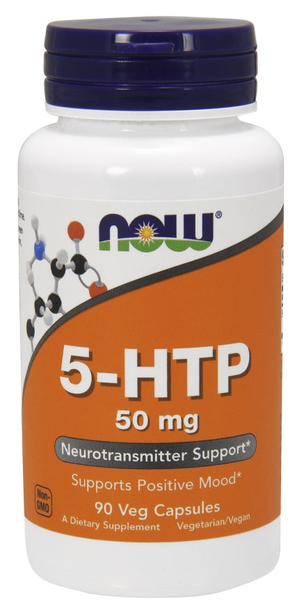 NOW Foods 5-HTP, 50mg - 90 vcaps | High-Quality Health and Wellbeing | MySupplementShop.co.uk