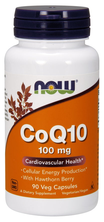 NOW Foods CoQ10 with Hawthorn Berry, 100mg - 90 vcaps - Health and Wellbeing at MySupplementShop by NOW Foods