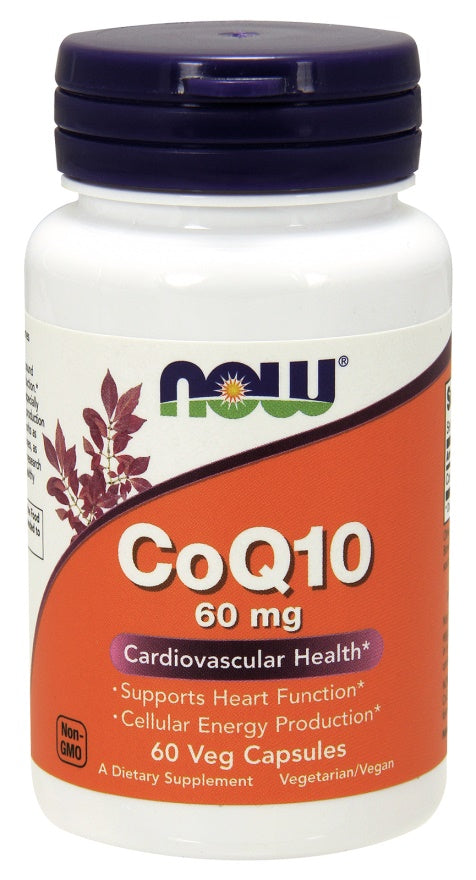 NOW Foods CoQ10, 60mg - 60 vcaps - Health and Wellbeing at MySupplementShop by NOW Foods