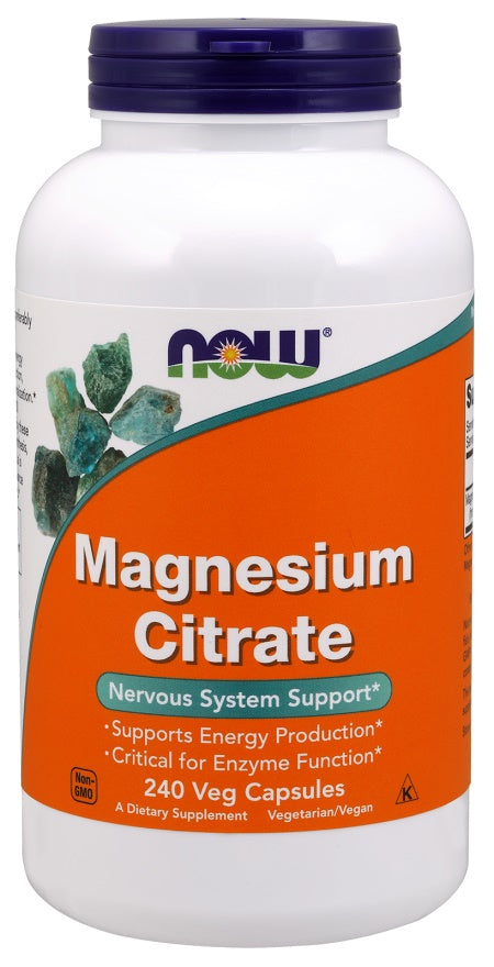 NOW Foods Magnesium Citrate, 400mg - 240 vcaps | High-Quality Sports Supplements | MySupplementShop.co.uk