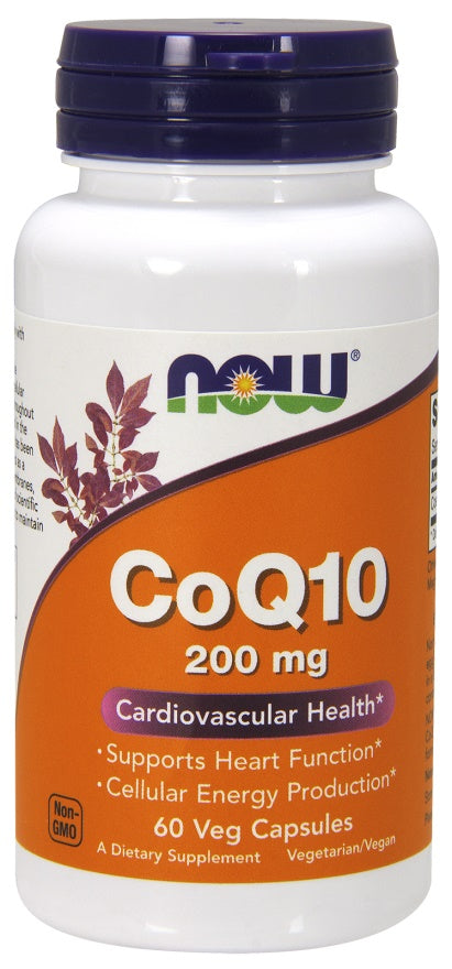 NOW Foods CoQ10, 200mg - 60 vcaps | High-Quality Sports Supplements | MySupplementShop.co.uk