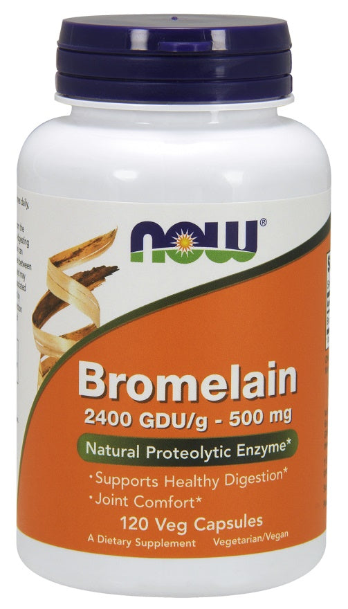 NOW Foods Bromelain, 500mg - 120 vcaps - Joint Support at MySupplementShop by NOW Foods