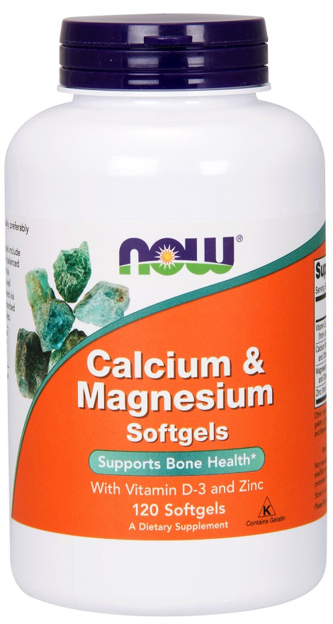 NOW Foods Calcium & Magnesium with Vit D and Zinc - 120 softgels - Vitamins & Minerals at MySupplementShop by NOW Foods