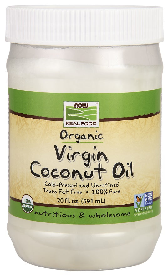 NOW Foods Virgin Coconut Cooking Oil Organic - 100% Pure - 591 ml. | High-Quality Coconut | MySupplementShop.co.uk
