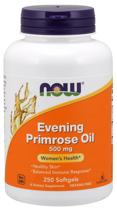 NOW Foods Evening Primrose Oil, 500mg - 250 softgels - Health and Wellbeing at MySupplementShop by NOW Foods