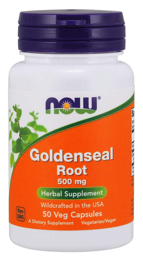 NOW Foods Goldenseal Root, 500mg - 50 vcaps - Health and Wellbeing at MySupplementShop by NOW Foods